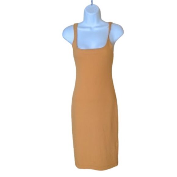 -ZARA TRAFALUC Orange Tank Dress Size Small - Picture 1 of 2